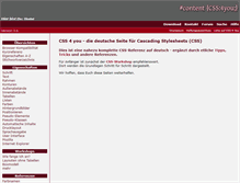 Tablet Screenshot of css4you.de